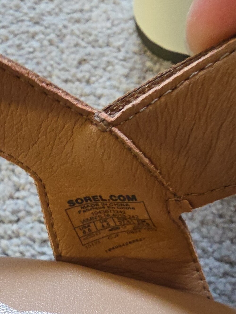Brand New. Sorel Brown Platform Wedge Sandals with Ankle Strap Size 6.5 Women - Picture 6 of 9